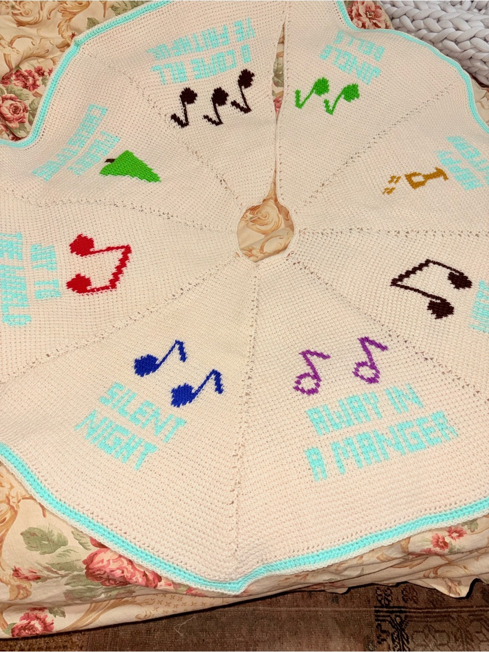 Vintage Crochet Christmas Tree Skirt
